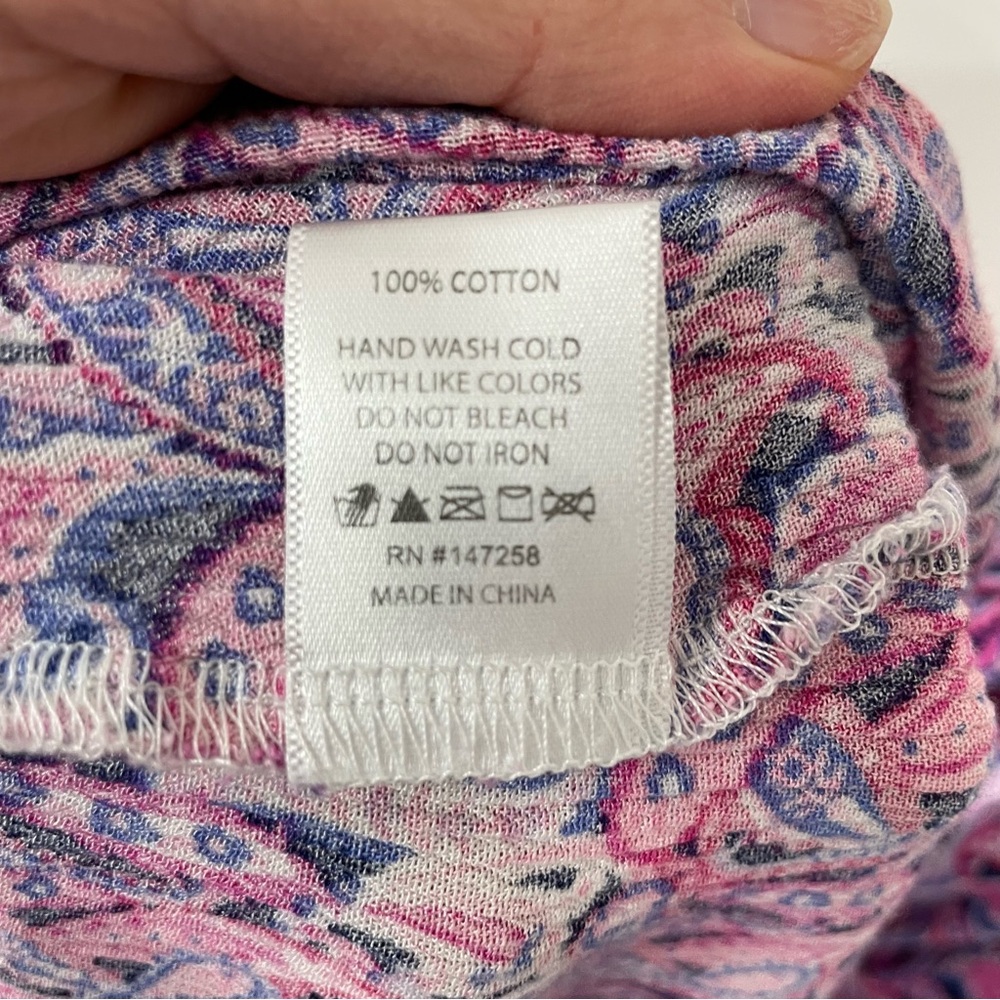 Simply Southern Y2K Pink & Purple Paisley Keyhole Maxi Slip Dress, size XL - Picture 4 of 12